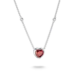 Thomas Sabo Elyndra ezüst szíves nyaklánc piros kővel K2365-051-10-L50V