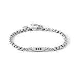 Nomination Manvision acél férfi karkötő három fekete cirkóniával 133018-007