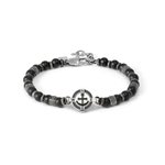 Nomination Manvision fekete férfi karkötő horgonnyal 133016-063