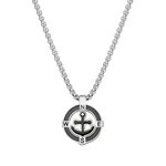 Nomination Manvision fekete férfi nyaklánc horgonnyal 133025-012