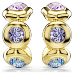Swarovski Gema arany színű karika fülbevaló színes kristályokkal 5737444