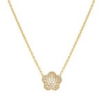 Nomination LifePoetry domború virág aranyozott ezüst nyaklánc 242704-012