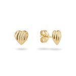 Jackie Gold Mandela 14K arany szív alakú fülbevaló JKE26-621