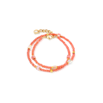 Coeur de Lion Joyful narancs-arany dupla  soros karkötő 4460/30-0216