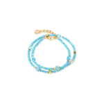 Coeur de Lion Joyful halvány kék-arany dupla soros karkötő 4460/30-0616