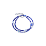 Coeur de Lion Joyful kék-ezüst dupla soros karkötő 4460/30-0717