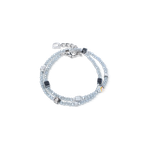 Coeur de Lion Joyful szürke-ezüst dupla soros karkötő 4460/30-1217