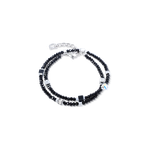 Coeur de Lion Joyful fekete-ezüst dupla soros karkötő 4460/30-1317