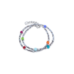 Coeur de Lion Joyful multikolor-ezüst dupla soros karkötő 4460/30-1517