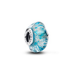Pandora Glitteres türkiz muránói üveg ezüst charm 794701C01