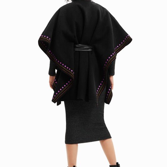Desigual Poncho_Aladin Milan, 2000 Black, U Da Donna