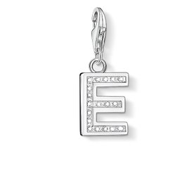 Thomas Sabo E betű cirkónia ezüst charm 0227-051-14