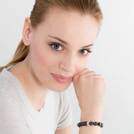 Thomas Sabo Ezüst hematit gumis karkötő - 