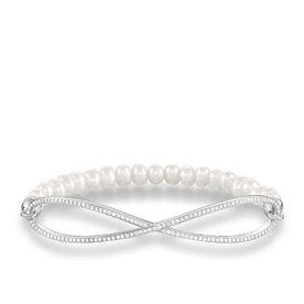 Thomas Sabo Végtelen ezüst tenyésztett gyöngy karkötő cirkóniával LBA0005-167-14-L17.5