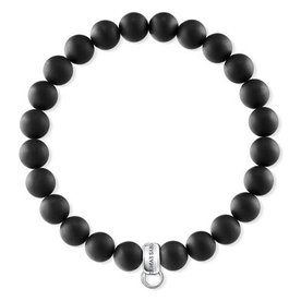 Thomas Sabo Matt obszidián gumis karkötő - 
