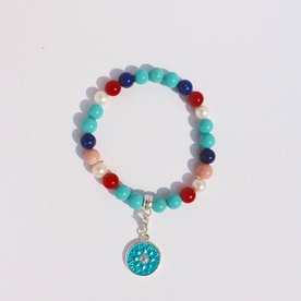 Thomas Sabo Türkiz virág karkötő szett - TKM0022