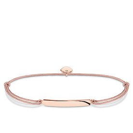 Thomas Sabo Drap textil karkötő gravírozható rozé lappal LS027-597-19-L20v