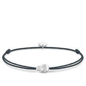 Thomas Sabo Textil karkötő ezüst cirkónia koponyával LS030-401-5-L20