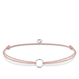 Thomas Sabo Bézs textil karkötő ezüst karikával LS068-173-19-L20