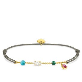 Thomas Sabo Szürke textil karkötő színes kövekkel LS080-995-7-L20