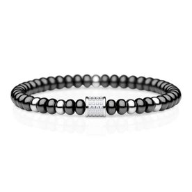 Bering Szürke kerámia karkötő köves dísszel - 603-6117-180