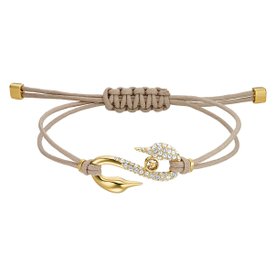 Swarovski Power barna textil karkötő swarovski hattyúval 5508527