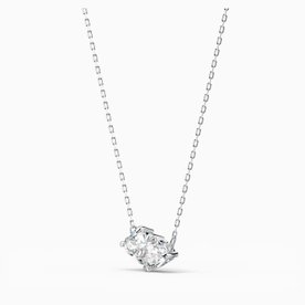 Swarovski Ezüst színű nyaklánc dupla szív kristállyal 5517117