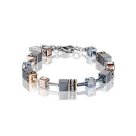 Coeur de Lion GeoCUBE hematit rozé swarovski karkötő 4015/30-0730 Coeur de Lion GeoCUBE hematit rozé swarovski karkötő 4015/30-0730