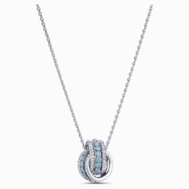 Swarovski Összefonódó nyaklánc kék swarovski kristállyal 5537106