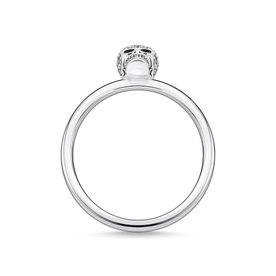 Thomas Sabo Ezüst gyűrű cirkóniával kirakott koponyával 