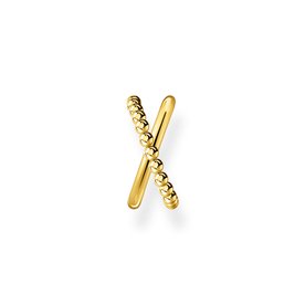 Thomas Sabo Fél pár aranyozott ezüst átlós bogyós fülgyűrű EC0023-413-39