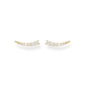 Thomas Sabo Bogyós beakasztós aranyozott ezüst fülbevaló cirkóniával H2158-414-14