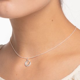 Thomas Sabo Ezüst nyaklánc köves patkó medállal KE2038-051-14-L45v Thomas Sabo Ezüst nyaklánc köves patkó medállal KE2038-051-14-L45v