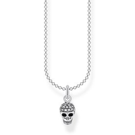 Thomas Sabo Ezüst nyaklánc köves koponya medállal KE2073-051-14-L45v