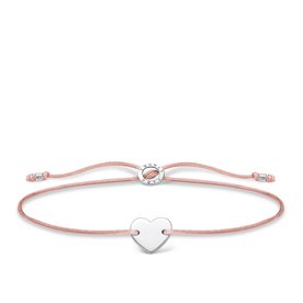 Thomas Sabo Állítható textil karkötő ezüst szívvel A1996-173-19-L20