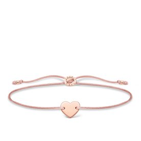 Thomas Sabo Állítható textil karkötő rozé szívvel A1996-597-19-L20