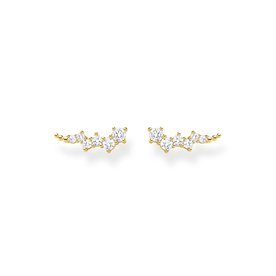 Thomas Sabo Bogyós beakasztós aranyozott ezüst fülbevaló cirkónia kövekkel H2157-414-14