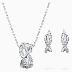 Swarovski Twist ékszer szett fehér kristályokkal 5579790