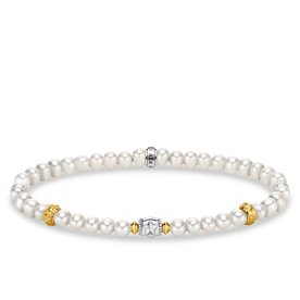 Thomas Sabo Gyöngy karkötő aranyozott ezüst díszekkel 