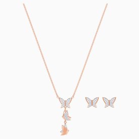 Swarovski Pillangós rozé fehér ékszer szett 5382365