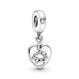 Pandora ékszer Örökké barátok szív függő ezüst charm 799294C01
