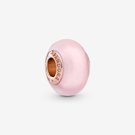 Pandora ékszer Matt rózsaszín muránói üveg rozé charm 789421C00
