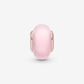Pandora ékszer Matt rózsaszín muránói üveg rozé charm 789421C00