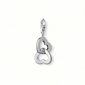 Thomas Sabo Dupla szí­v cirkónia ezüst medál 0863-051-14