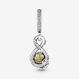 Pandora ékszer Belle rózsája és végtelen függő ezüst charm 399525C01