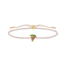 Thomas Sabo Állítható textil karkötő szőlővel LS127-472-7-L20