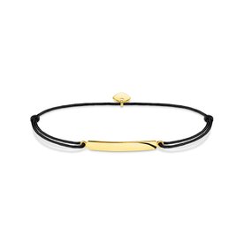 Thomas Sabo Állítható textil karkötő aranyozott gravírozható lappal LS130-848-11