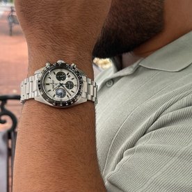 Seiko Prospex Solar Speedtimer Chronograph fehér számlapos férfi óra SSC813P1