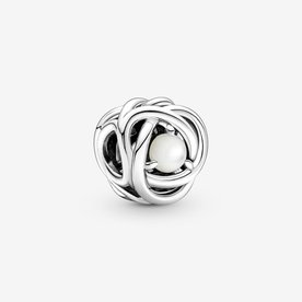 Pandora ékszer Gyöngyház örökkévalóság körök ezüst charm 790064C04