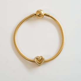 Pandora ékszer Szikrázó összefonódó szívek charm szett PSZVC005